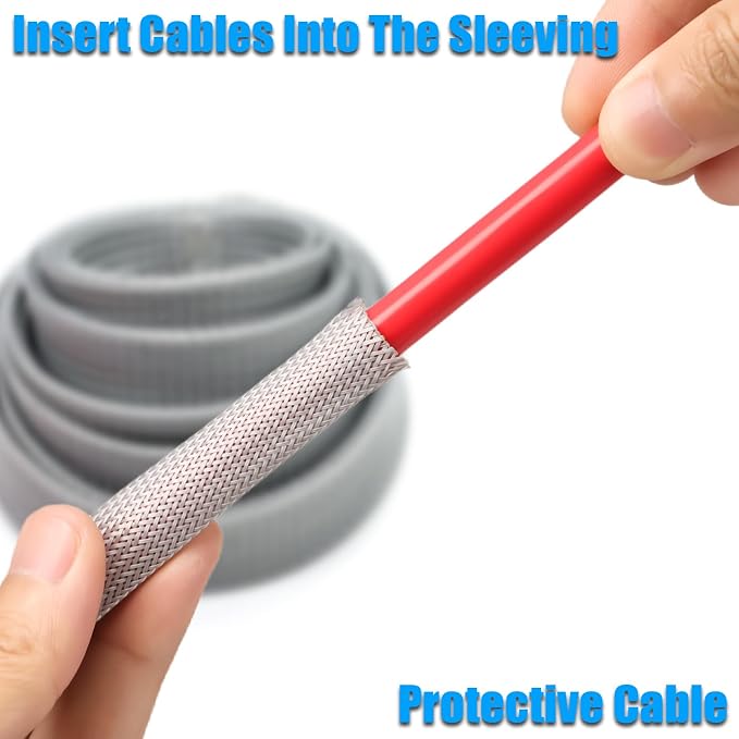 25ft PET Expandable Braided Cable Sleeve 1 inch Pet Braided Cable Sleeve - Image 4