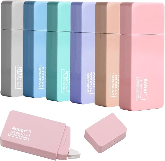 6 Pack Correction Tape Cute White Tape Macaron Color Correction Tape, Office by Aebor