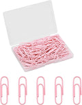 100 Pcs Pink Paper Clips, 1.1 Inch Colorful Paperclips | Vinyl Coated, Colored by Unknown