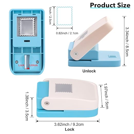 2Pcs /Set 1.1x0.9/1x0.8 Postage Stamp Embossing Punch; Punches Score Tools - Image 2
