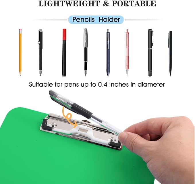 2 PCS Green Plastic Clipboard - Image 2