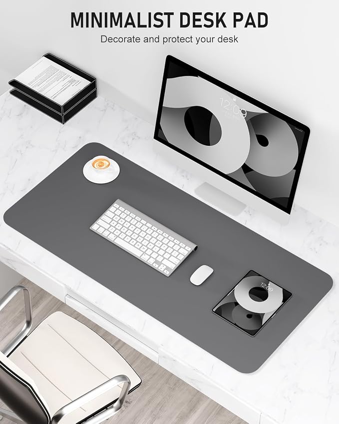 Desk Pad, 35.5" x 17" PU Leather Non-Slip Desk Mat Large Mouse Pad - Image 2