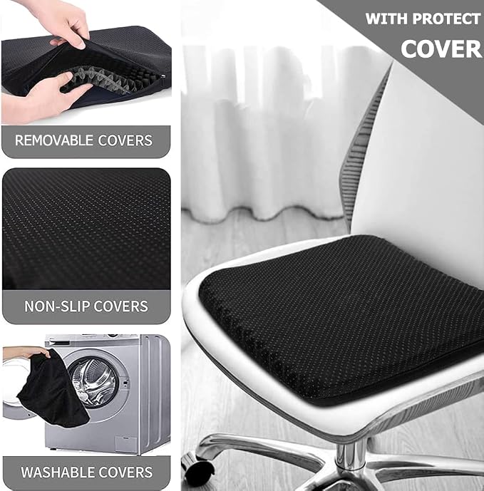 Gel Seat Cushion, Double Thick Egg Gel Cushion - Image 6