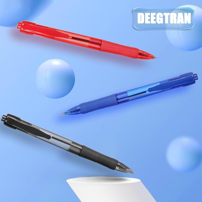 deegtran Pens Bulk, 100 Pack No Bleed Black Ink Click Pens - Image 6