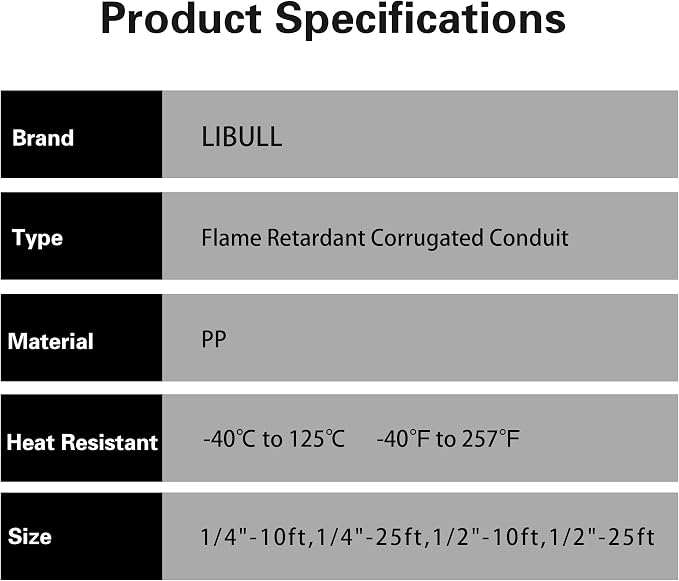 Split Wire Loom Tubing, 10FT 1/4Inch Heat Resistance Wire Protector | Cable - Image 8