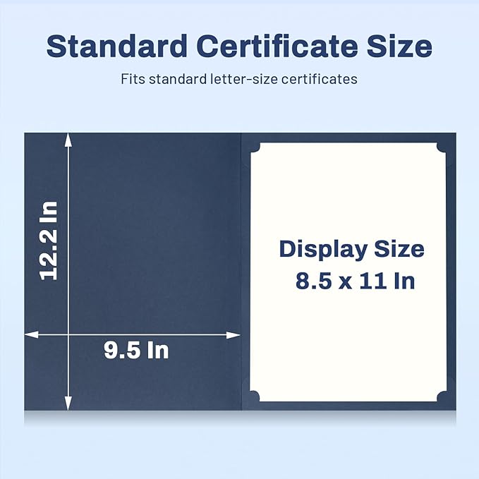 SUNEE Certificate Holders, Diploma Covers Gold Foil Border, - Image 4