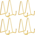 Decolore 4 Pack 4 Inch Display Stands Gold Plate Stands Metal Frame Holder Stand by Decolore
