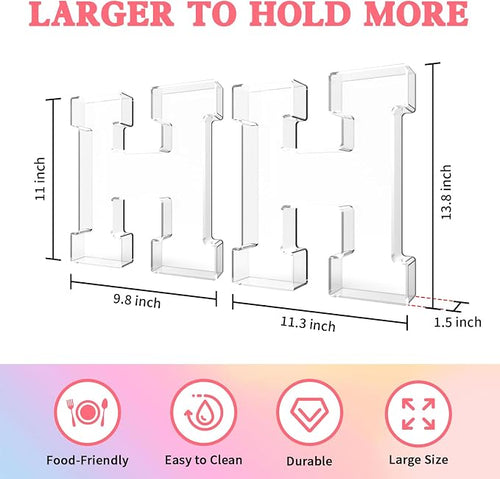 13.8" Acrylic Letter Charcuterie Tray, Charcuterie Letters Fillable Box - Image 2