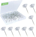 100Pcs Clear Push Pins for Cork Board, Decorative Thumb Tacks for Wall Hangings by Sunenlyst