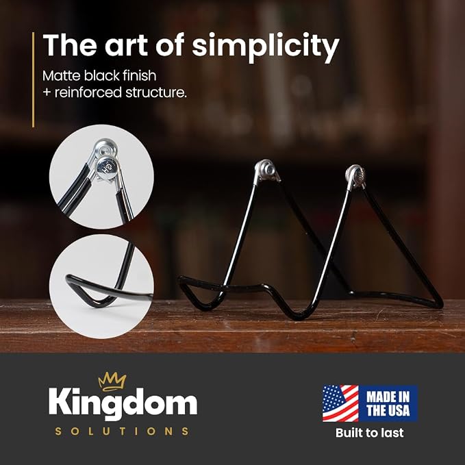 KINGDOM SOLUTIONS MADE IN USA 2-Pack Adjustable Black Metal Easels - Image 6