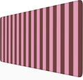 Pink and Burgundy Striped Desk Mat Cute Pastel XXL Large Gaming Mouse Pad Desk by Nasdalgias