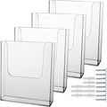 zavekia Acrylic Brochure Holder, 4 Packs 8 x 11.5 Inches Brochure Holder Wall by zavekia