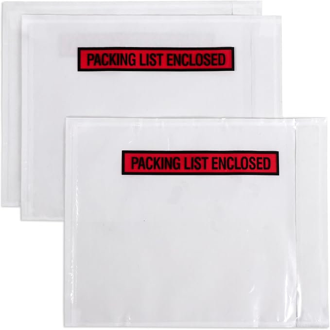 iMailer - 200 Pack 7.5x5.5 inches Packing List Enclosed Envelopes by iMailer