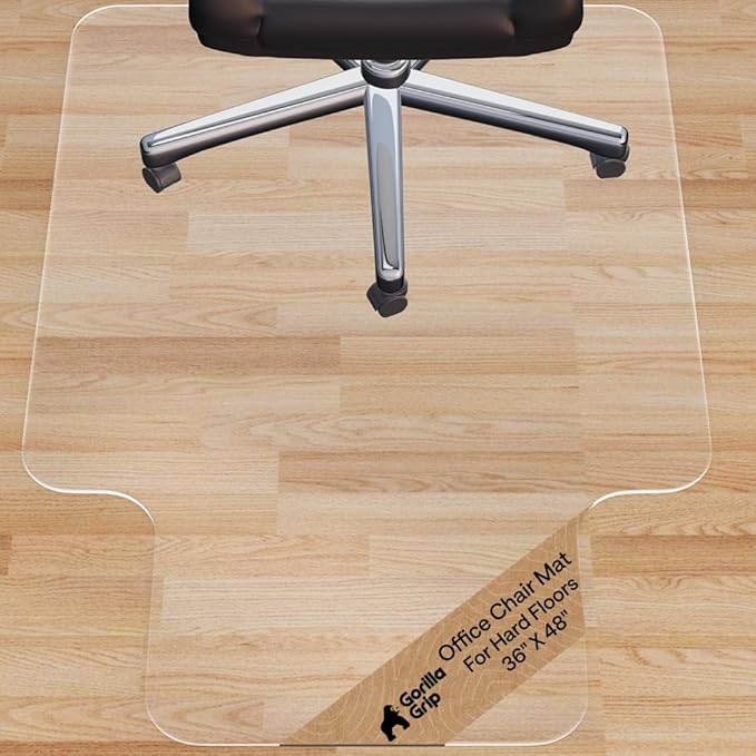GORILLA GRIP Slip Resistant Clear Office Chair Mat by Unknown