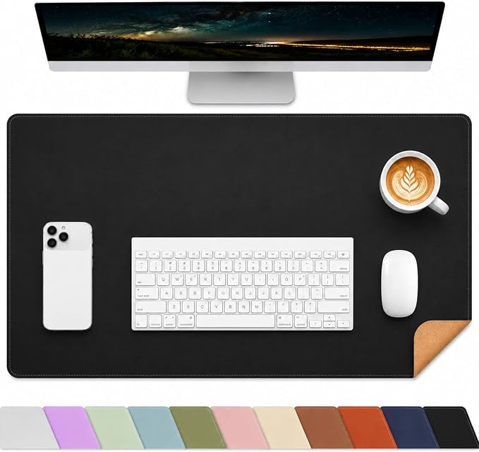 AFIING Cork Desk Mat, 23.6" x 13.7", Desk Pad Protector | Dual-Sided Cork & PU by AFIING