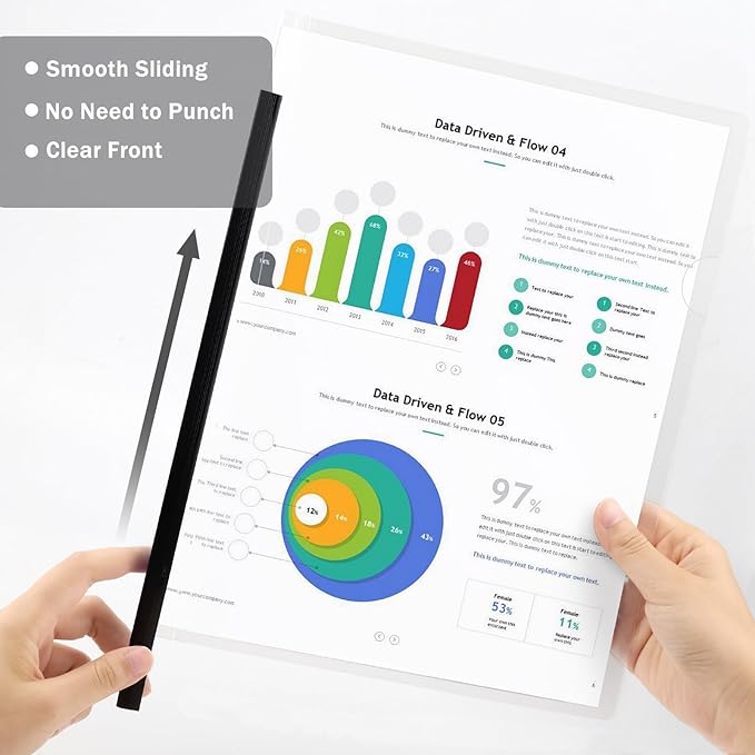JOERSH 40 Pcs Clear Report Covers - Image 3