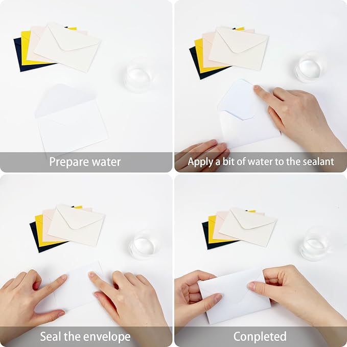 100 Pack Mini Pearl Ivory Envelopes, 4 x 2.75" Shimmer Gift Card Envelopes - Image 3