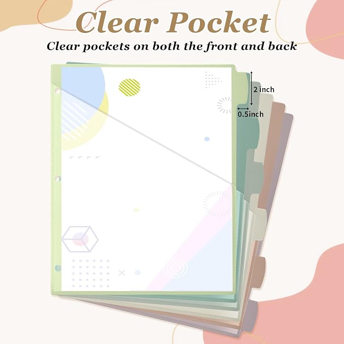 Epakh 24 Pcs Binder Dividers for 3 Rings Binders Index Dividers - Image 4