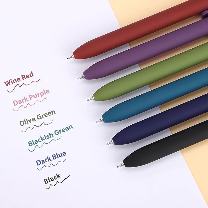 FIOVER Colored Pens, 12 Pack Colorful Gel Pens, Quick-Dry 0.7mm Medium Point - Image 3