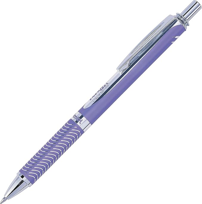 Pentel EnerGel Alloy RT Retractable Liquid Gel Pen, Violet Barrel, Violet Ink - Image 3