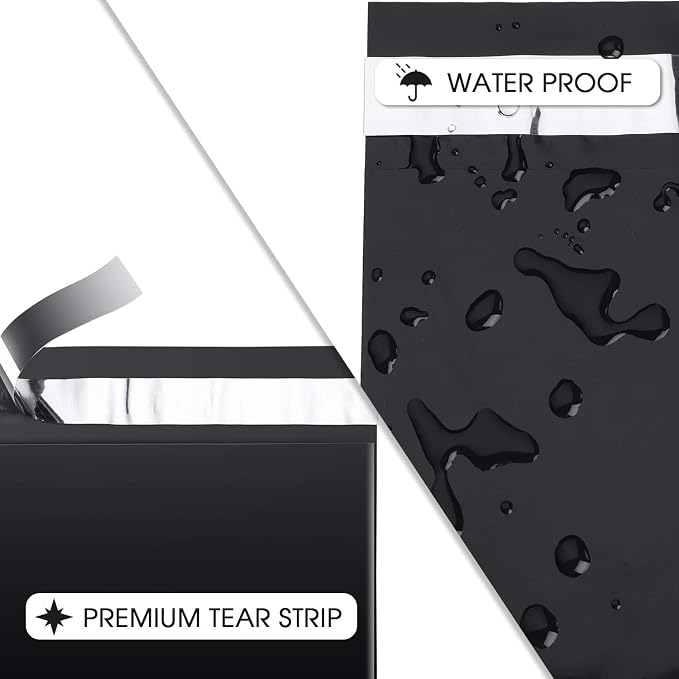 Metronic Large Poly Mailers 19x24 1000PCS Black, Bulk Shipping Bags Envelopes - Image 2