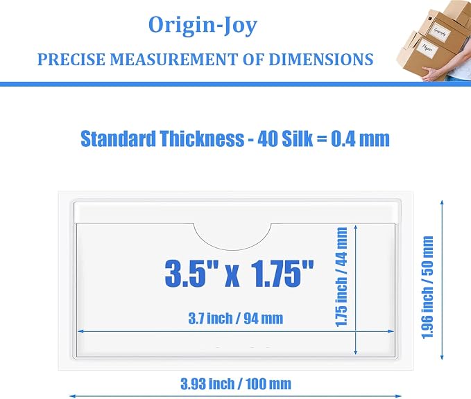 Origin-Joy 35 PCS Self Adhesive Index Card Pockets - Image 2