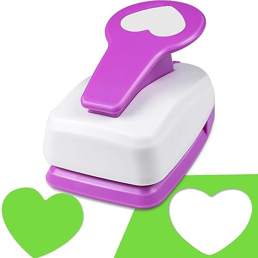 Heart Paper Punch, Paper Punch for Crafting, 2 inch Heart Hole Punches by HKKYOArtsCrafts