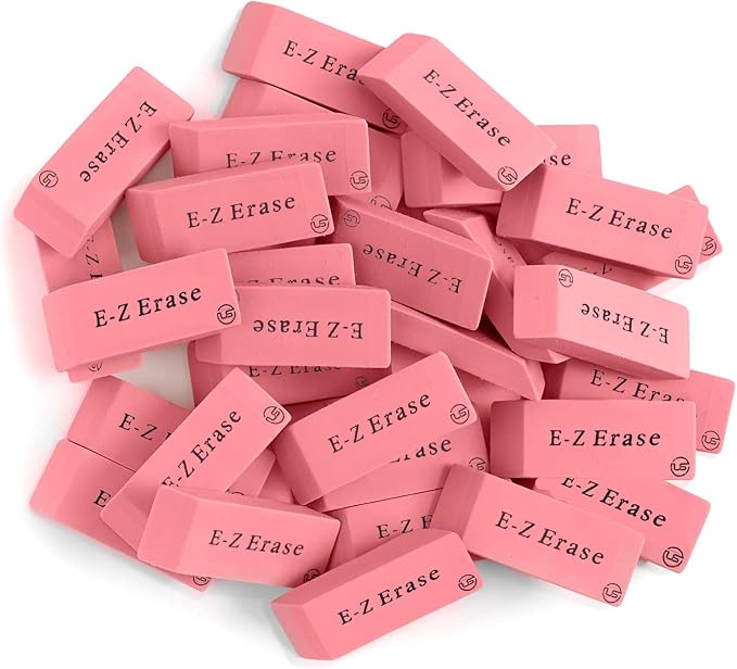 Pink Erasers, Latex Free Pink Pearl Erasers - Image 2