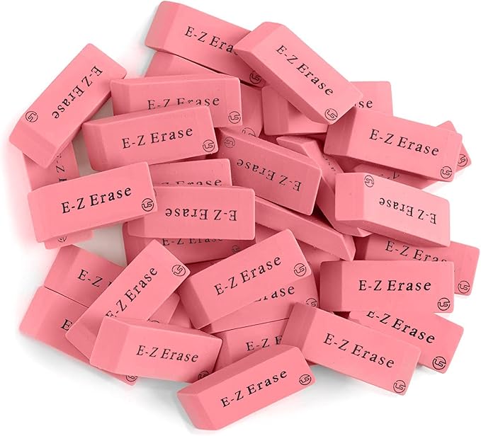Pink Erasers, Latex Free Pink Pearl Erasers - Image 6