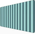 Teal Blue Striped Desk Mat Cute Pastel XXL Large Gaming Mouse Pad Desk Pad by Nasdalgias