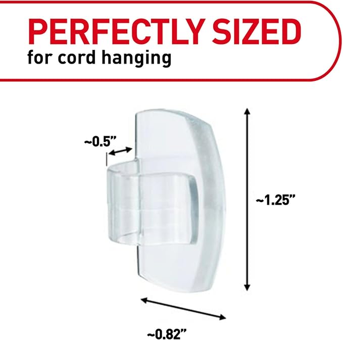 Command Round Cord Clips, Damage-Free Hanging Cable Clips, No Tools Wall Clips - Image 2