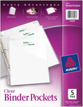Avery Binder Pockets for 3 Ring Binders, for 8.5" x 11" Documents, Acid-Free by Avery