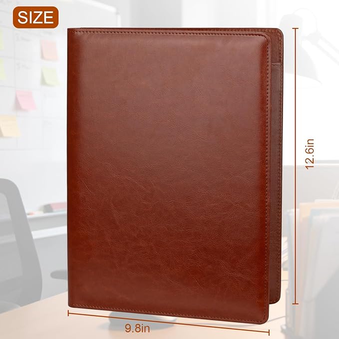 Padfolio Portfolio Binder, Faux Leather Folder, Resume Interview Legal Document - Image 4