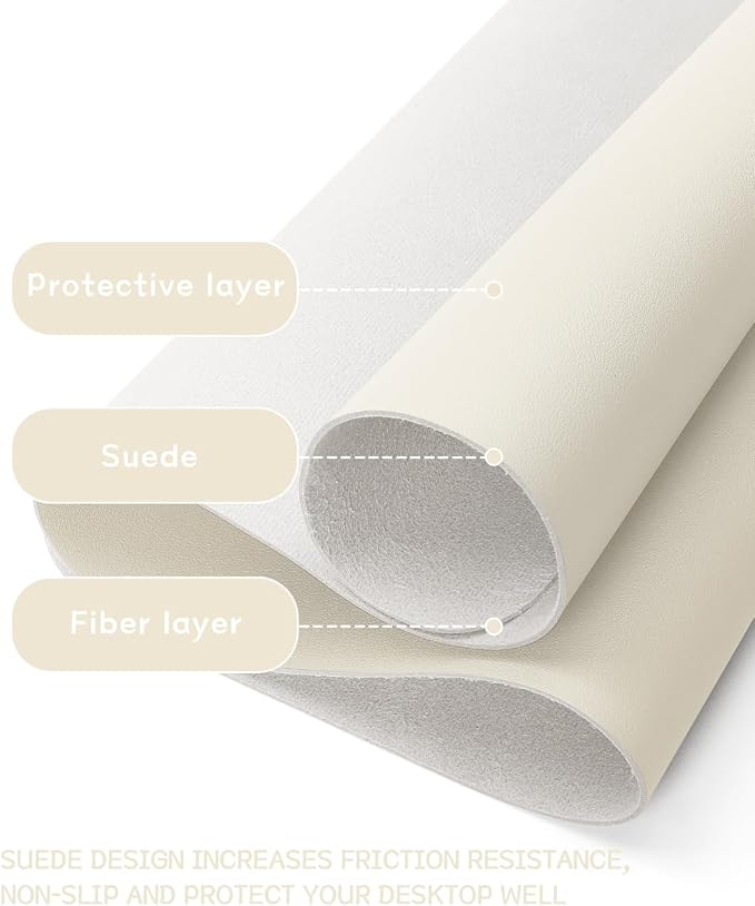 YSAGi Non-Slip Leather Desk Pad, Desk Matt - Image 3