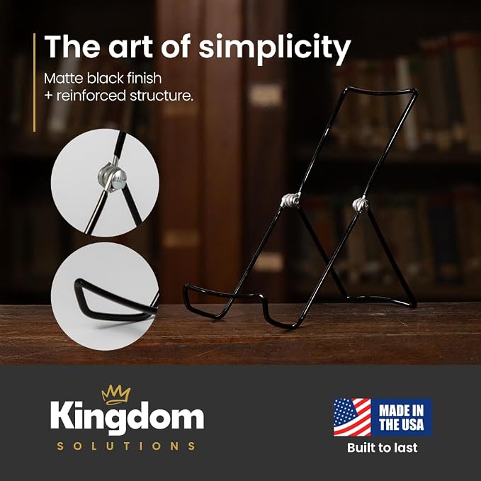 KINGDOM SOLUTIONS MADE IN USA 36-Pack Adjustable Black Metal Easels - Image 6