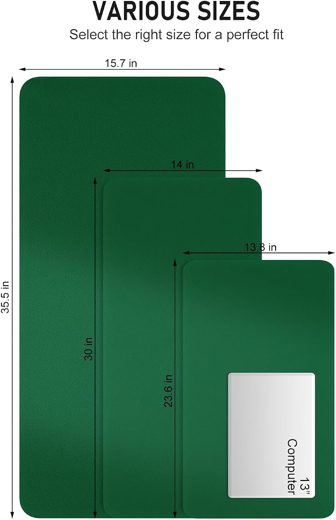 Desk Pad, 23.6" x 13.8" PU Leather Non-Slip Desk Mat Large Mouse Pad - Image 6