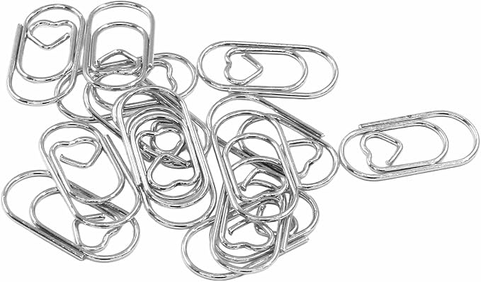 100 Pcs Silver Heart Shaped Paper Clips, Small Cute Decorative Clips - Image 4