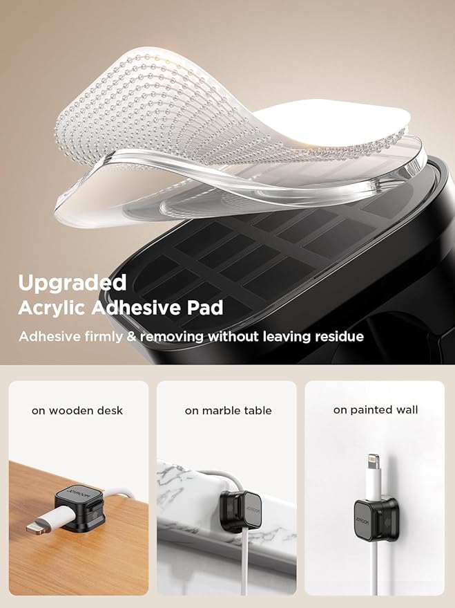 6 Pack Magnetic Cord Holder, Cord Organizer Cable Clip - Image 6