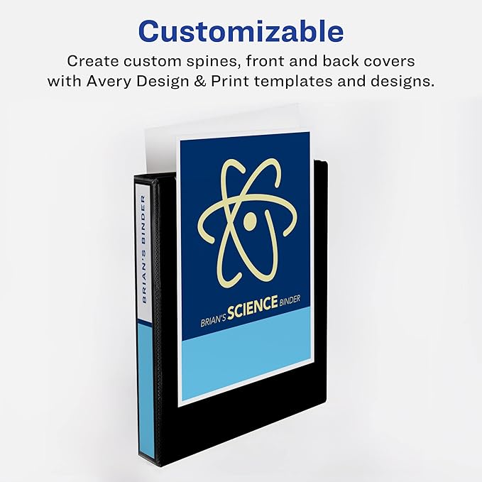 Avery Standard View 3 Ring Binder, 1.5" Round Rings, 275-Sheet Capacity - Image 3