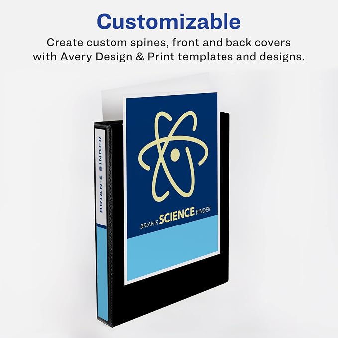 Avery Standard View 3 Ring Binder, 175-Sheet Capacity, 1.4 Inch Wide Spine - Image 3