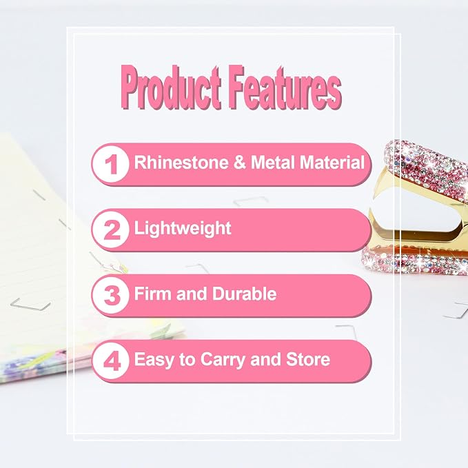 MultiBey Acrylic Staples Remover, Handmade Rhinestone Crystal Staple Removal - Image 5