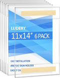 Acrylic Sign Holder 11 x 14 Wall Mount, Wall Mount Sign Holders, Plastic Wall by Ludery