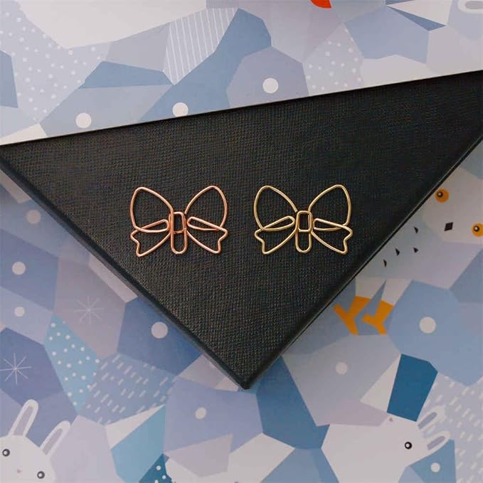 OWLFAVO Bowknot Shape 40pcs Paper Clips - Image 3