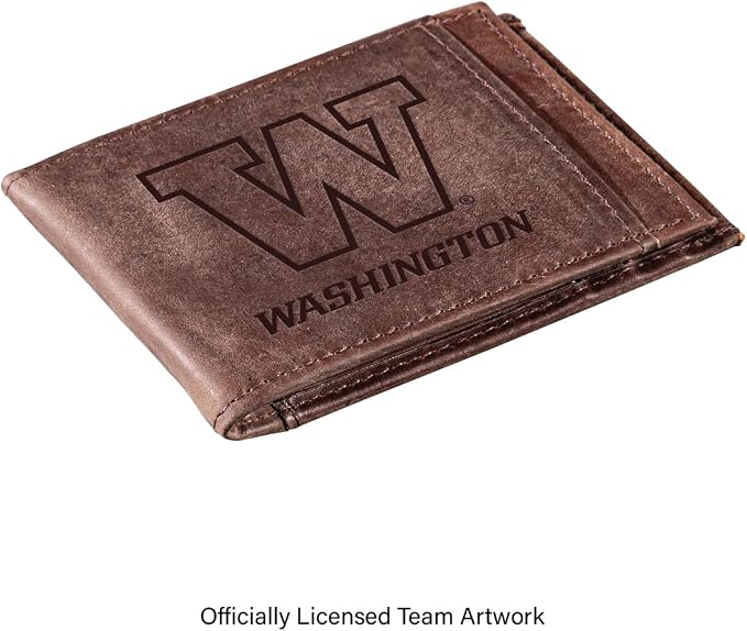 Team Sports America NCAA University of Washington Front Pocket Slim Wallet - Image 2
