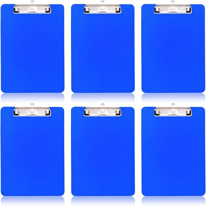 6 PCS Clipboards Bulk with Pen Holder, Standard A4 Letter Size, Plastic Clip by TFDLCGzm