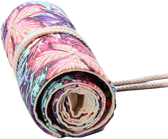 DIYOMR 12/24/36/72 Slots Pencil Wrap Pencil Rolls, Artist Colored Pencils Roll - Image 7