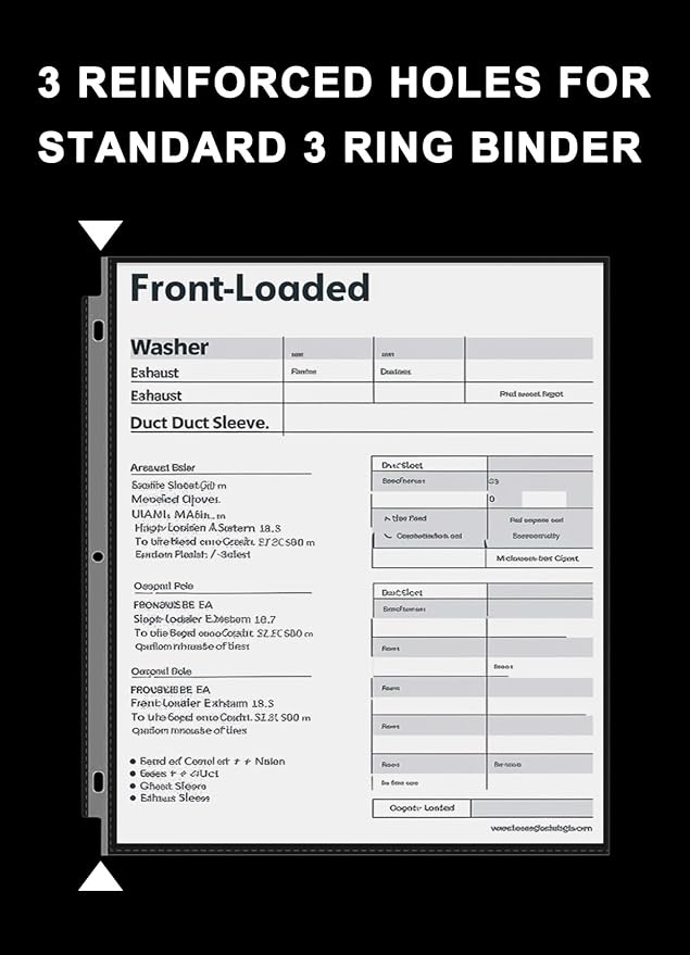 Sheet Protectors 8.5 x 11, 200 Pack Clear Plastic Page Protectors - Image 2