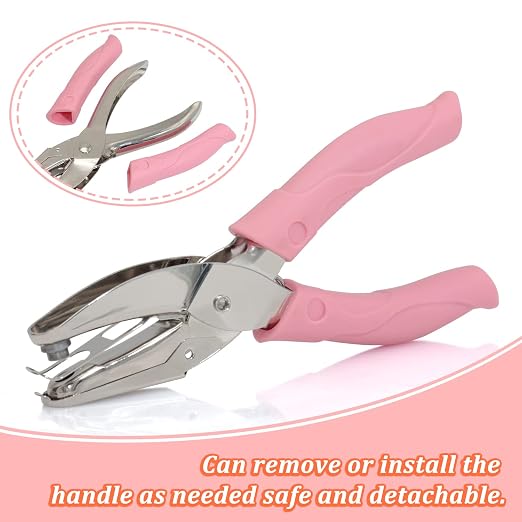 CheeMuii 5 Pieces Metal Handheld Paper Punch Single-Hole Tag Punch Set - Image 3