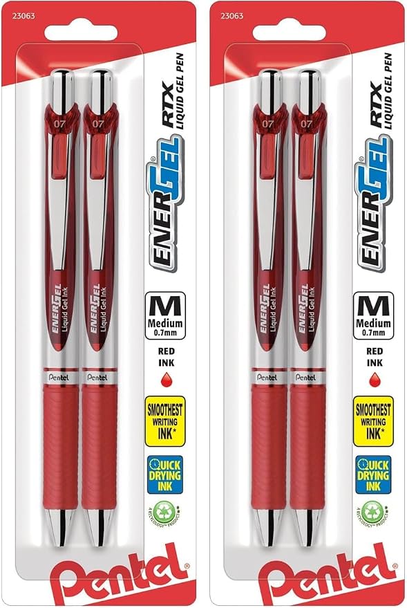 Pentel EnerGel Deluxe RTX Retractable Liquid Gel Pen, Metal Tip by PentelofAmerica