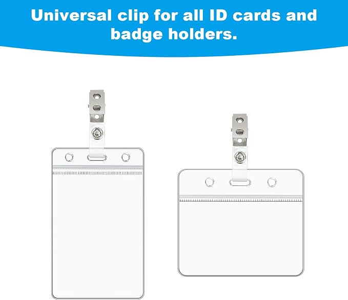 DE 100Pcs Metal Badge Clips - Image 7